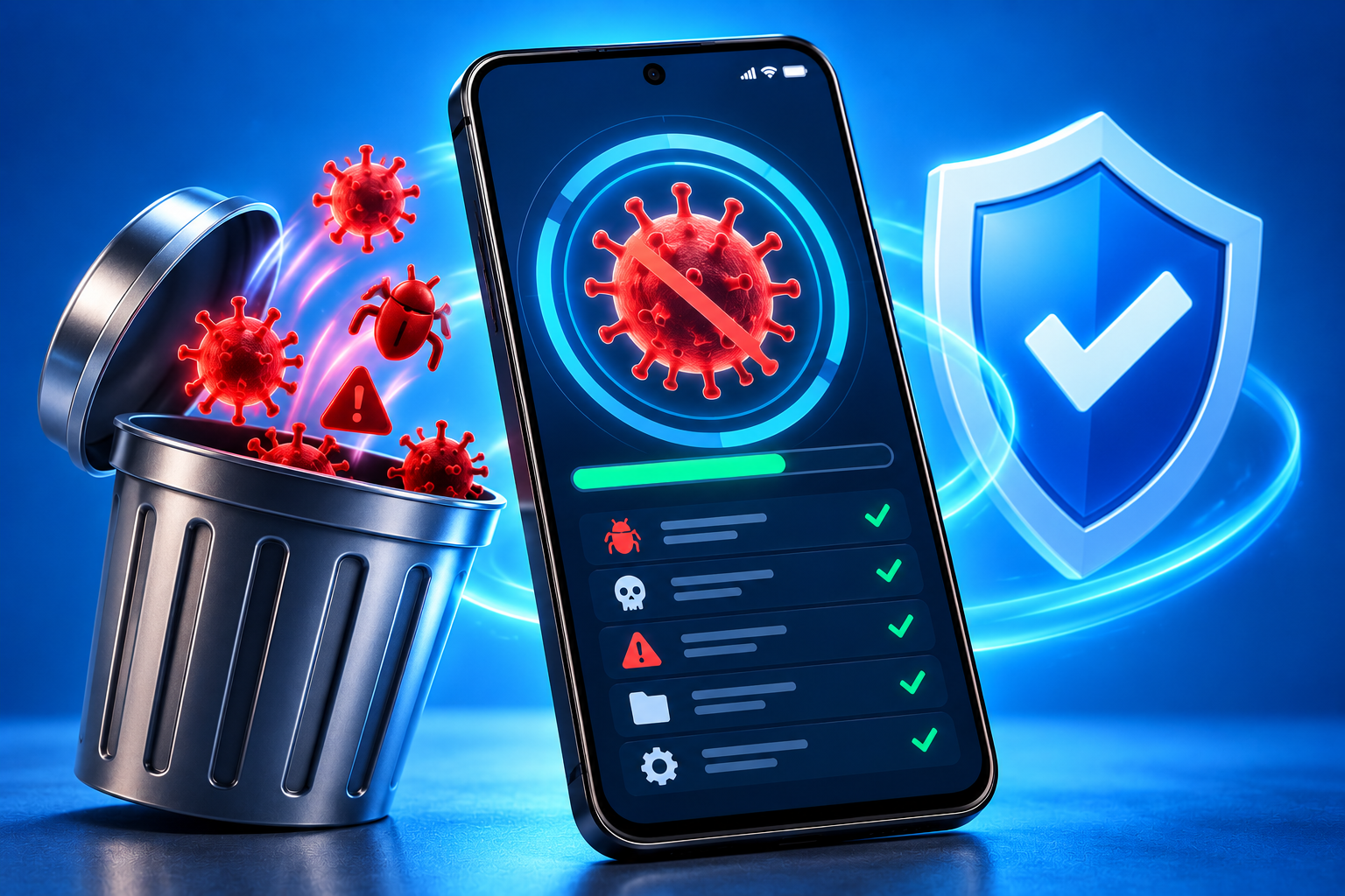 Applicazioni per rimuovere virus e minacce dal tuo cellulare